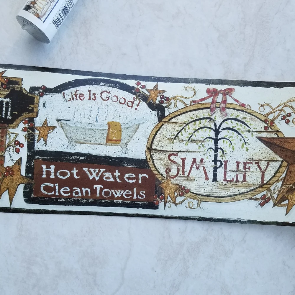 Wallpaper Border Country Bath Laundry
